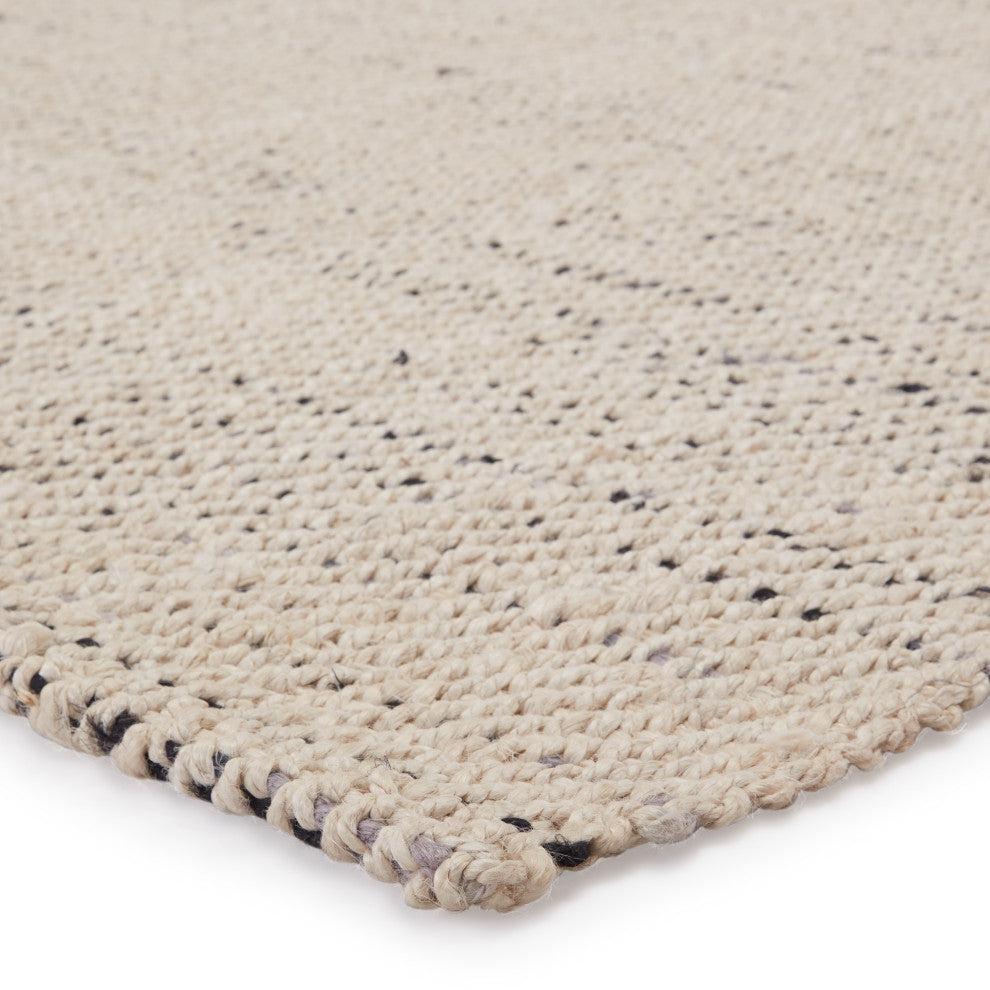 Jaipur Living Almand Natural Solid White/Black Area Rug, 9'x12'
