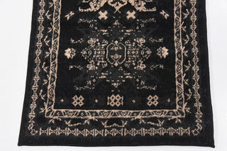 Unique Loom Black Oasis Taftan 2' 2 x 8' 2 Runner Rug