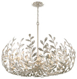 Broche 12 Light Chandelier, Antique Silver
