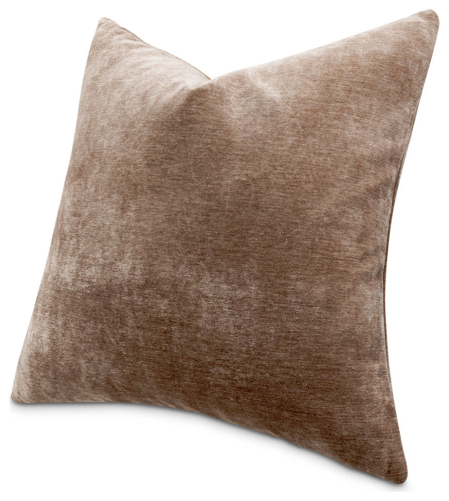 The Smith 20" Square Chenille Pillow, Set of 2, Truffle