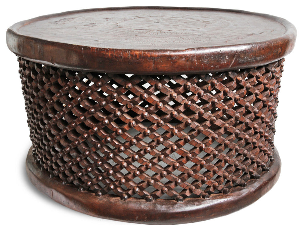 Consigned X-Large Vintage Bamileke Stool Table