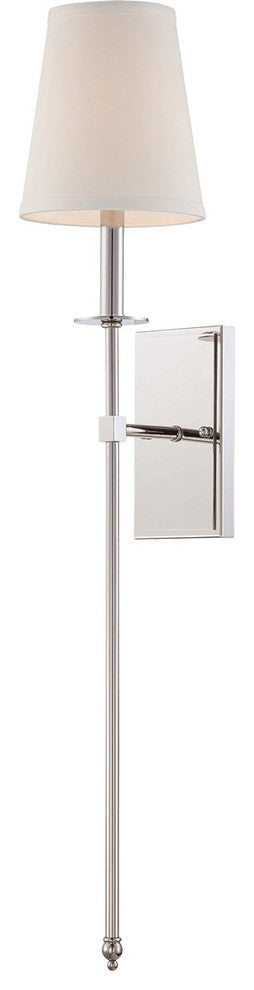 Monroe 1 Light Sconce, Polished Nickel