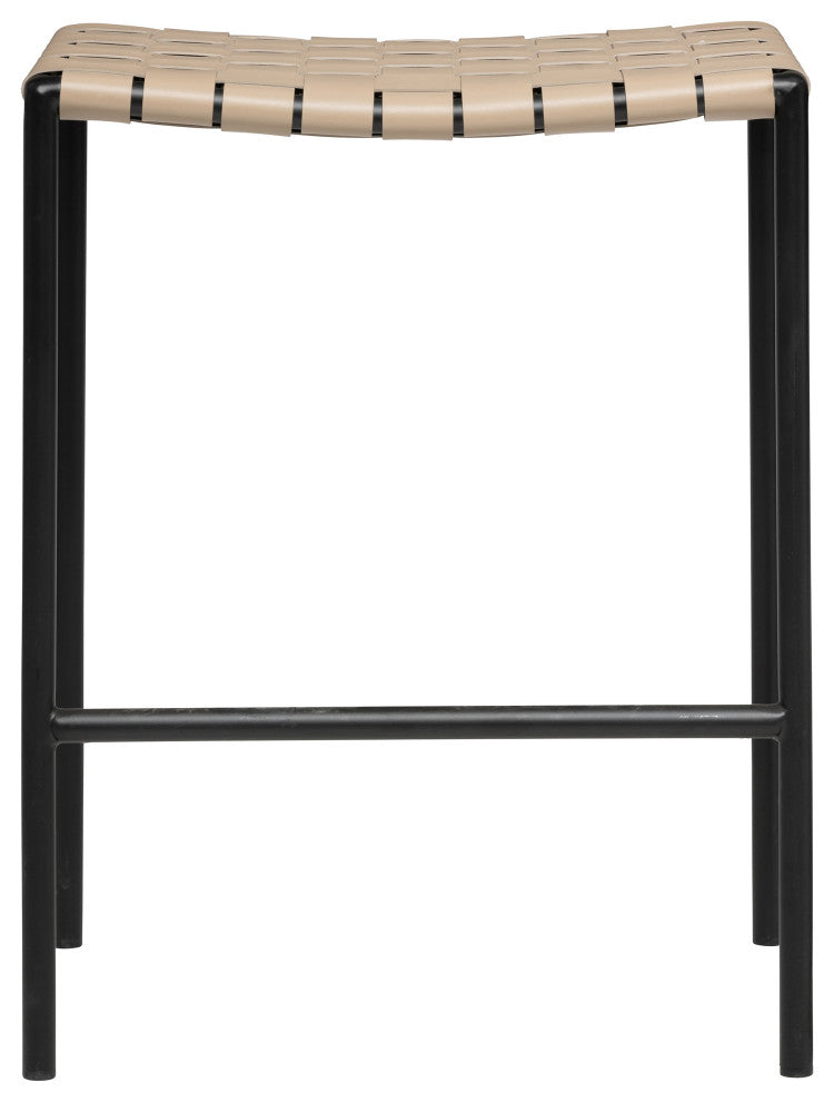 Elite Living Soho Backless Stool, Set of 2, Sand, 26" Counter Height