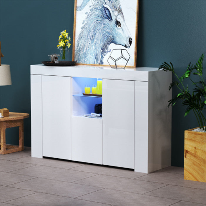 White sideboard TV storage table modern kitchen cabinet