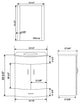 36" Black Vanity, 24" Single Sink Base, Single 12 Drawer Base, LV5-C1-36-B