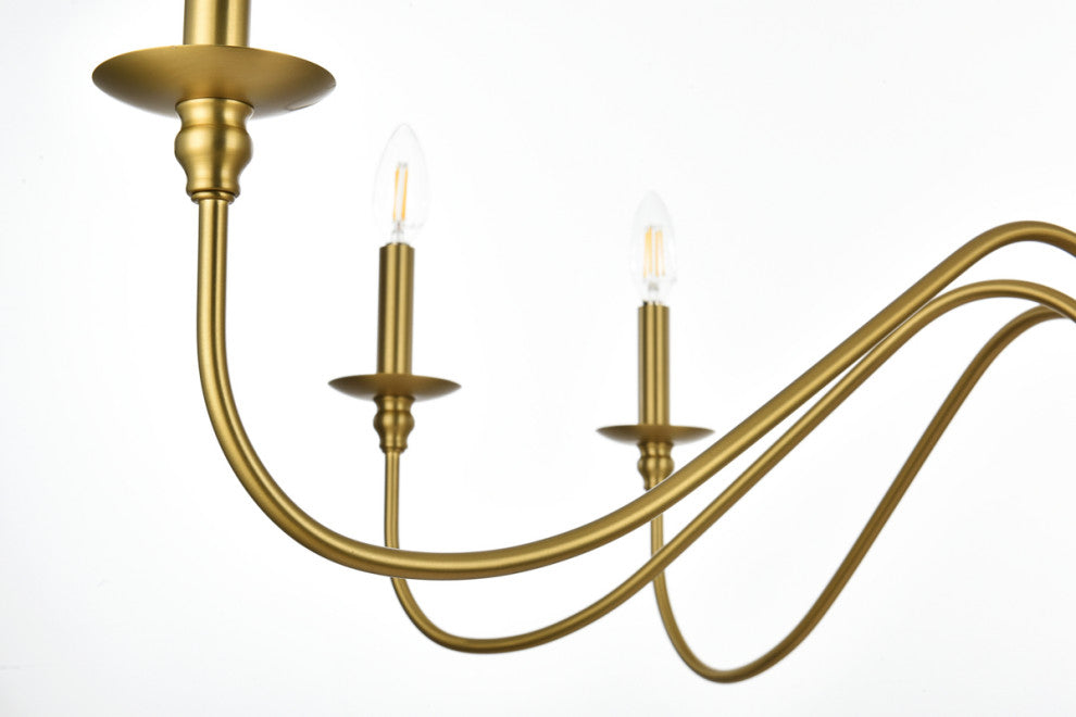 Living District Rohan 42" Chandelier in Satin Gold