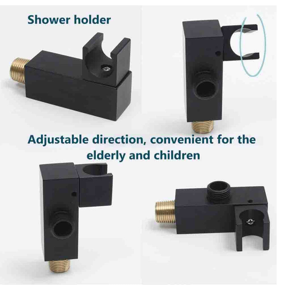 12" Wall Mounted Shower System Shower Combo, Matte Black