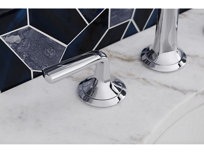 Script Sink Faucet, Arch Spout, Lever Handles, Nickel Silver