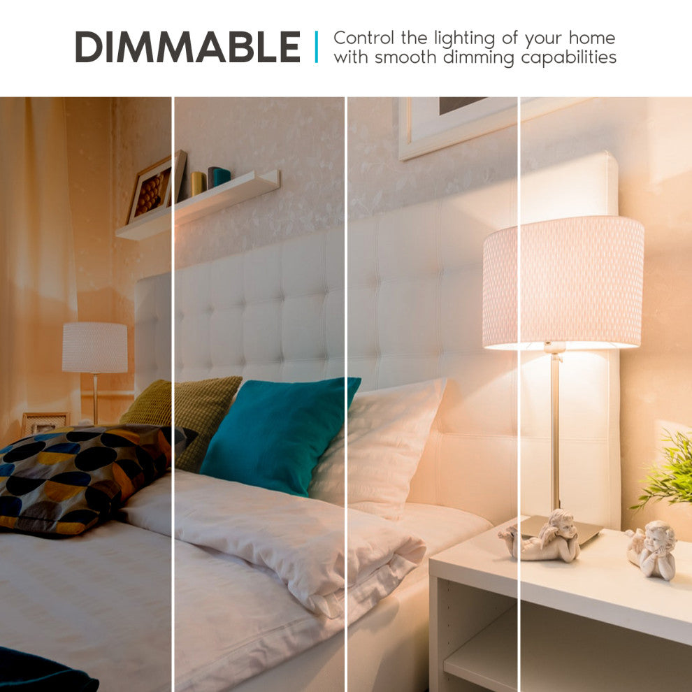 A19 LED Bulb Warm White 1600lm Enclosed Rated 15W E26 4 Pack