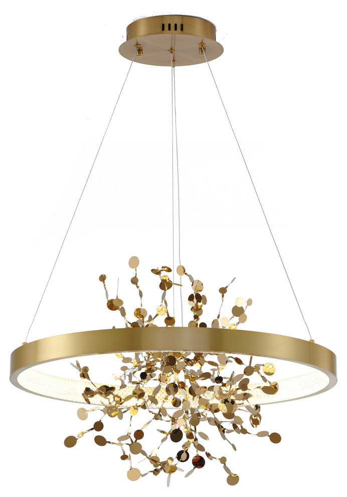 LED Chandelier With Confetti Interior