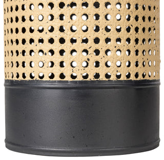 Boho Decorative Gold/Black Floor Metal Vase, Set of 2