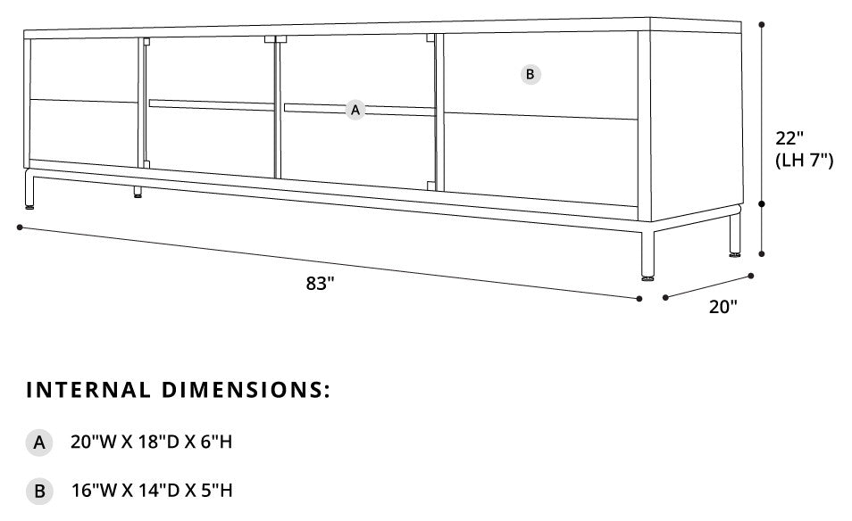 Lenox Media Cabinet, White Lacquer