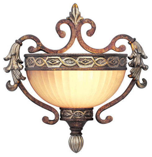 Seville Wall Sconce, Palatial Bronze With Gilded Accents
