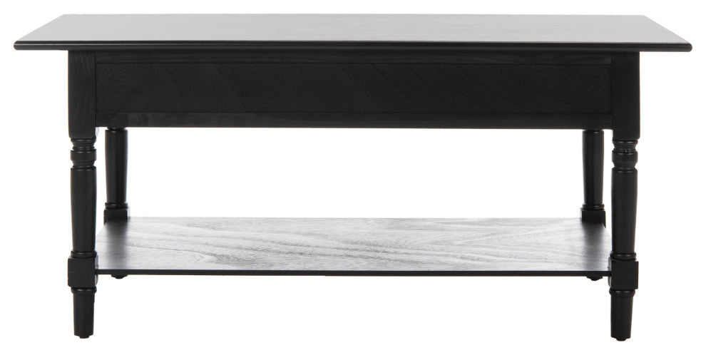 Safavieh Boris 2-Drawer Coffee Table, Distressed Black