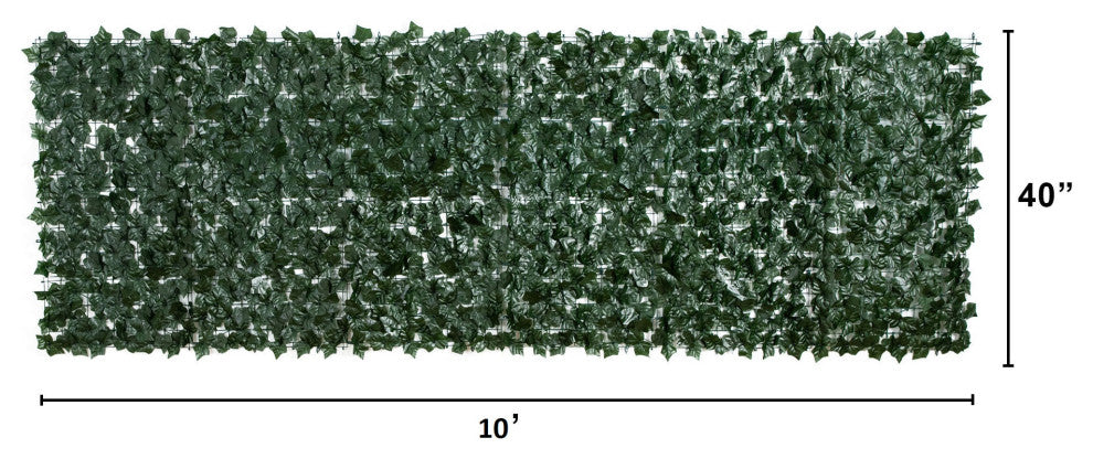 40in. x 120in. UV Resistant Artificial Ivy Privacy Fence Wall Screen