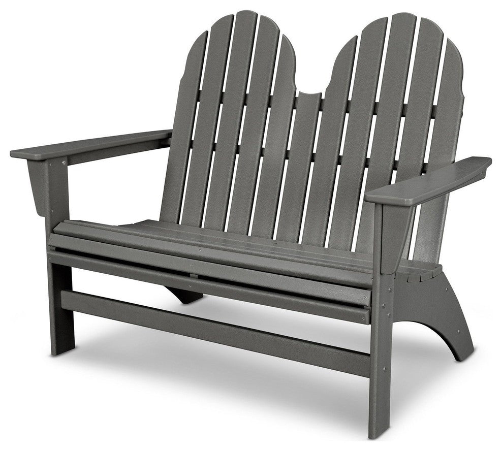 Vineyard Adirondack Bench, Slate Gray