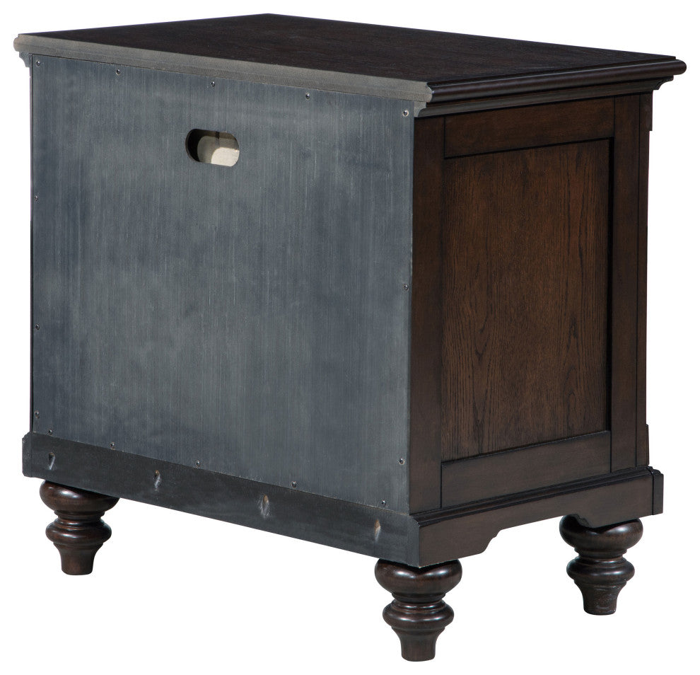 Andover 1-drawer Nightstand Bedside Table Dark Oak