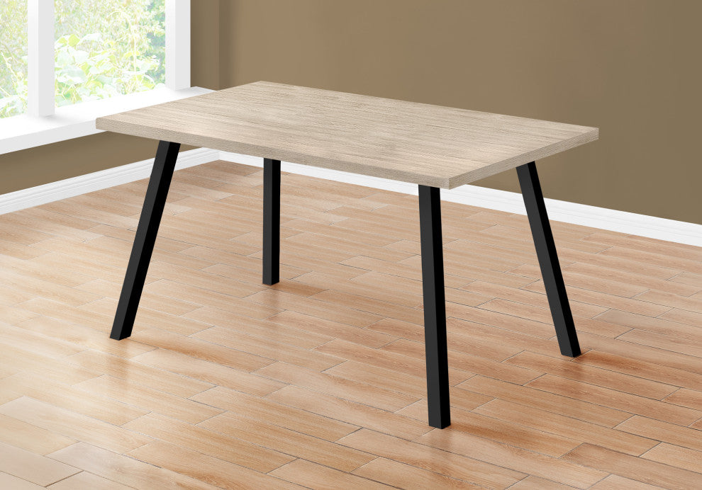 Dining Table, 60" Rectangular, Kitchen, Dining Room, Metal, Laminate
