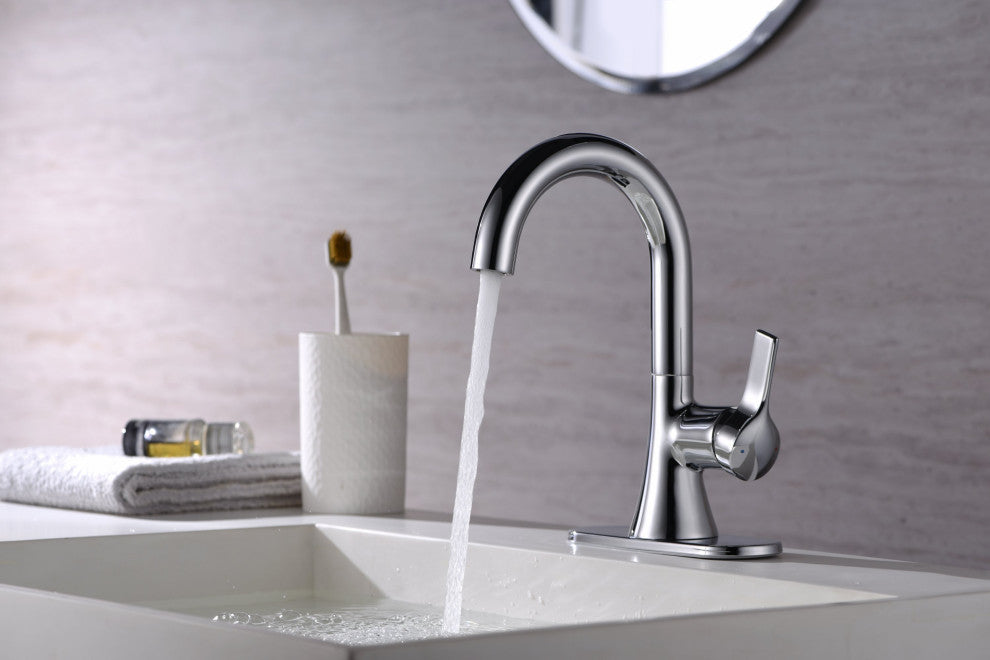 Ultra Faucets UF3800X Single Handle Bathroom Faucet, Polished Chrome