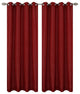 Tweed Drapery Curtain Panels with Grommets, Burgundy