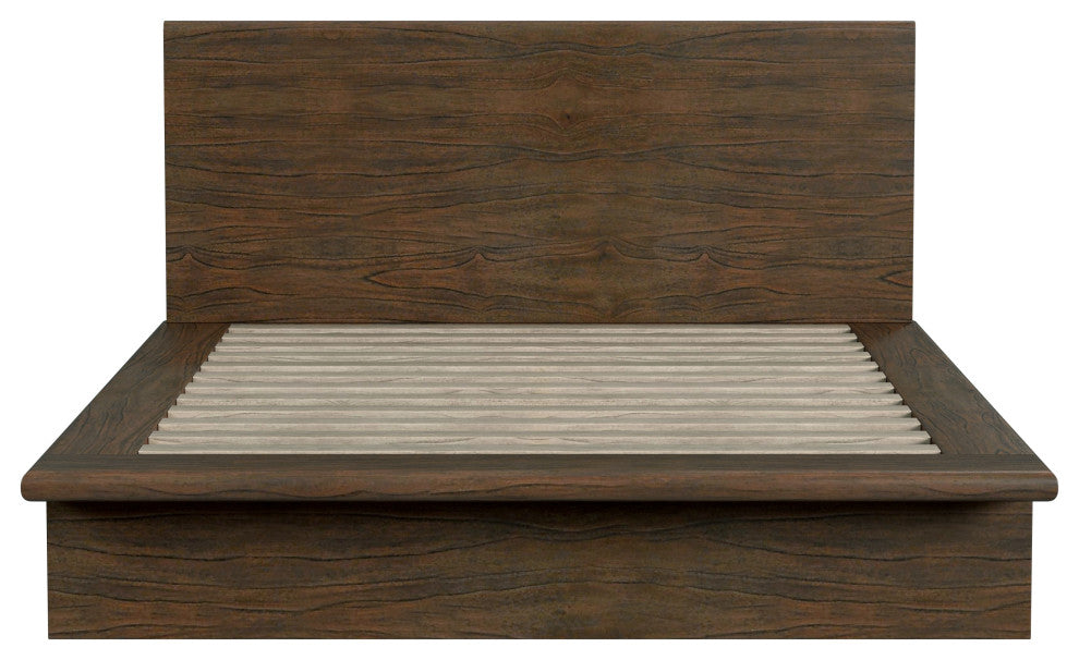 Halmstad Wood Panel Bed, Walnut, Queen