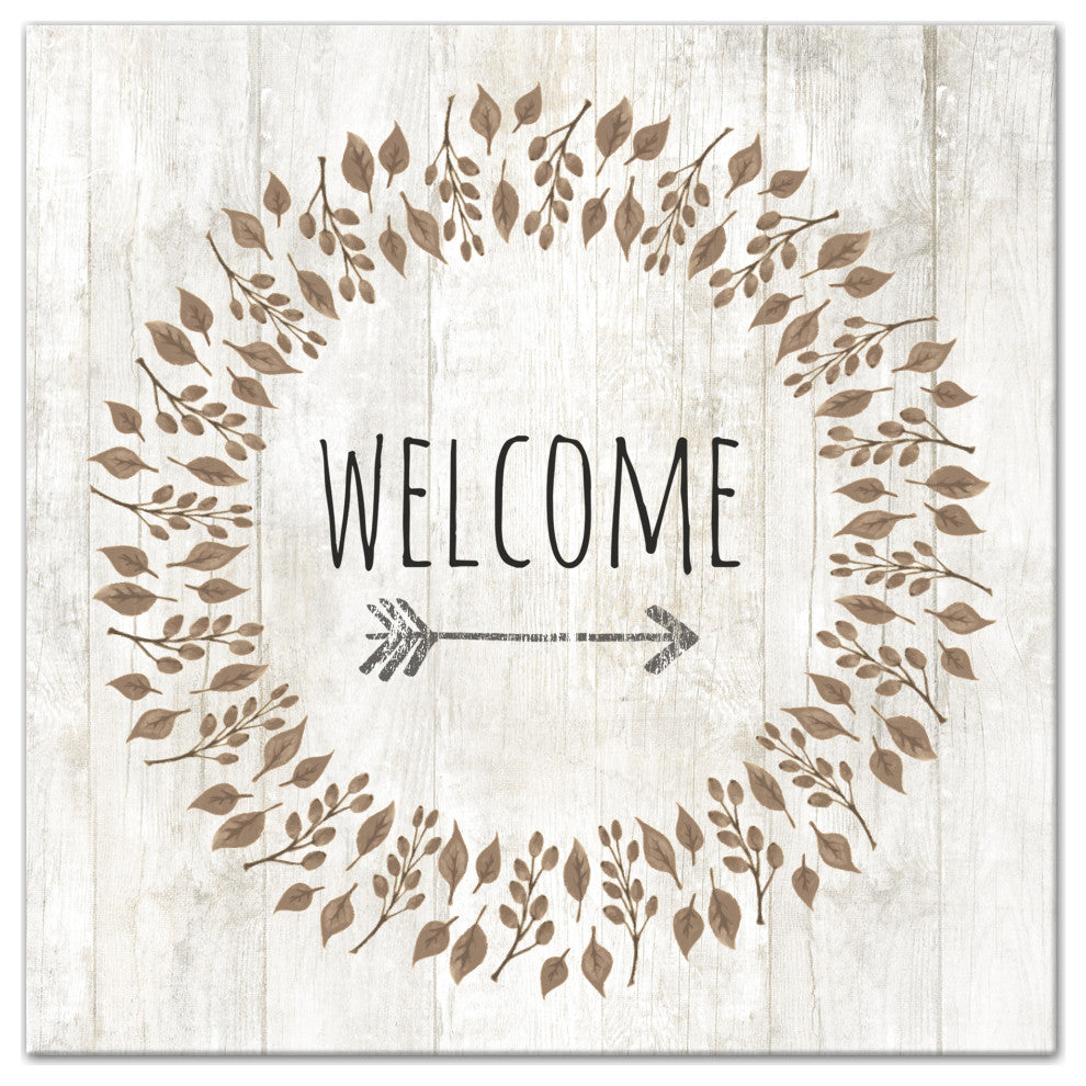 Autumn Welcome 12x12 Canvas Wall Art