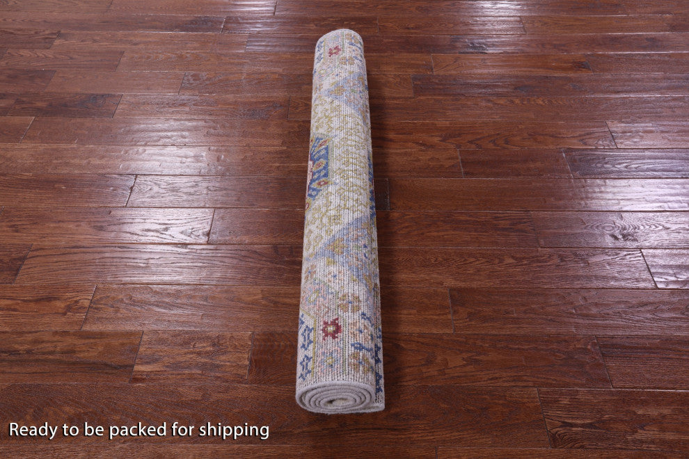 4' 1" X 6' 1" Geometric Mamluk Handmade Wool Rug - Q15932