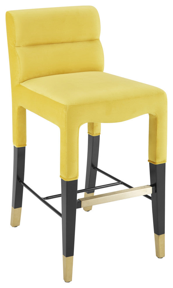 Taylor Burnt Gold Velvet Counter Stool