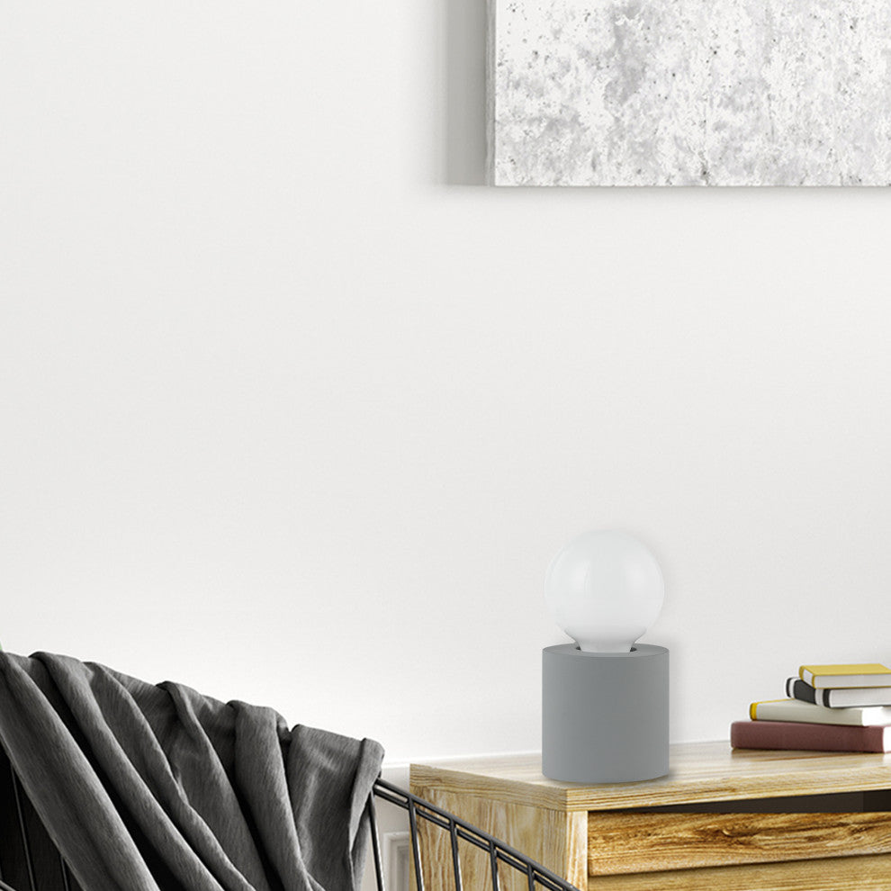 Tonya Modern 1 Light Grey Concrete Table Lamp