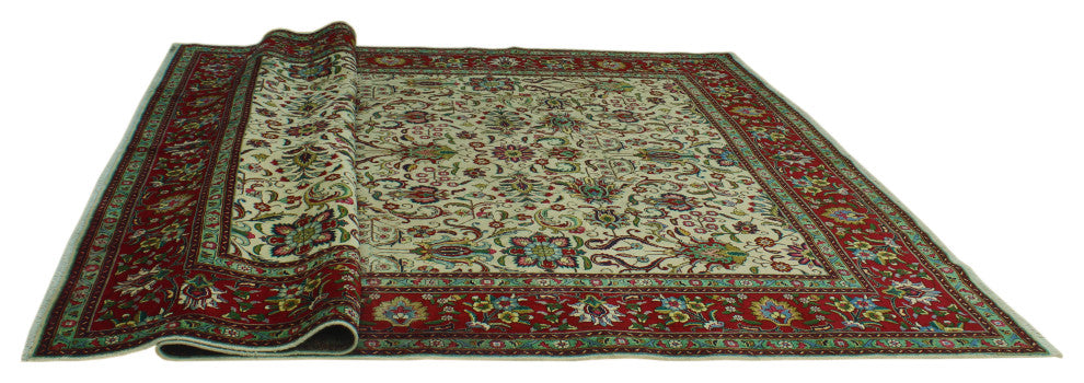 Semi Antique Martin Ivory/Red Rug, 9'7x13'0