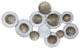 White and Gold Metal Plate Wall D"cor