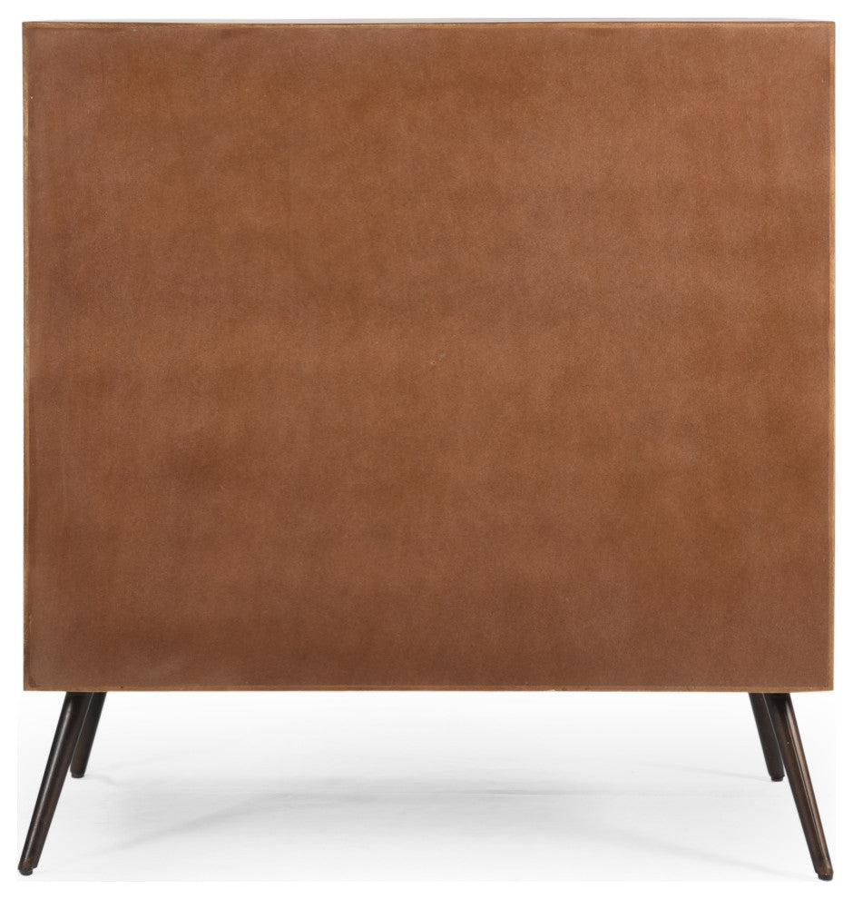 Burlington Mid-Century Modern Handcrafted Mango Wood Sideboard