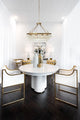 Lightupmyhome Celeste 32" Glass Drop Chandelier, Hanging or Flush Mount, Brass