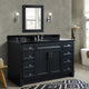 61" Single Sink Vanity, Dark Gray Finish And Black Galaxy Granite