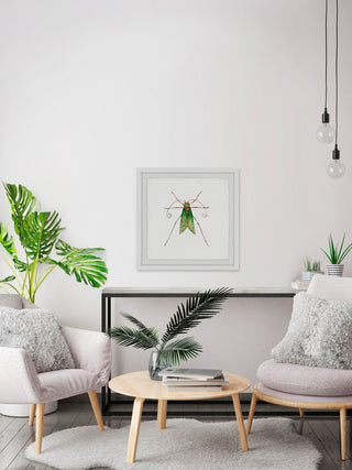 "Green Fly" Framed Painting Print, 32"x32"