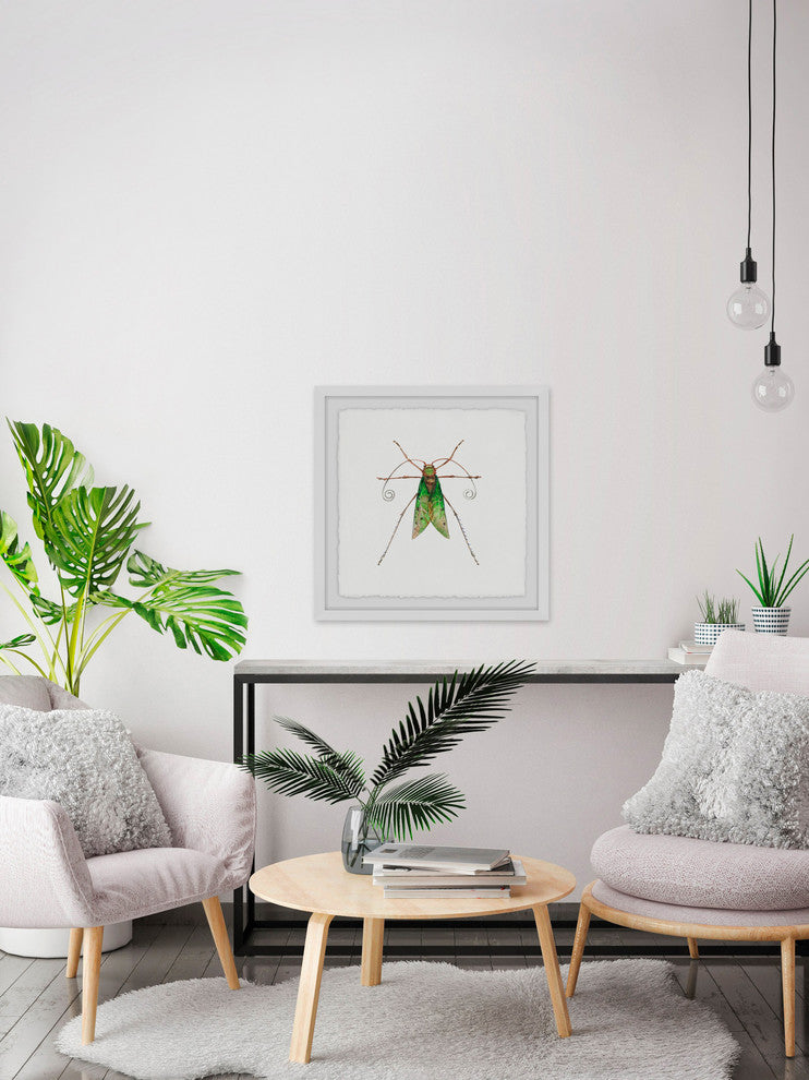 "Green Fly" Framed Painting Print, 32"x32"