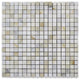 Calacatta Gold Calcutta Marble 5/8x5/8 Grid Square Mosaic Tile Honed, 1 sheet
