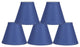 3x6x5" Linen Chandelier Lamp Shade, Perwinkle Blue, Set of 5