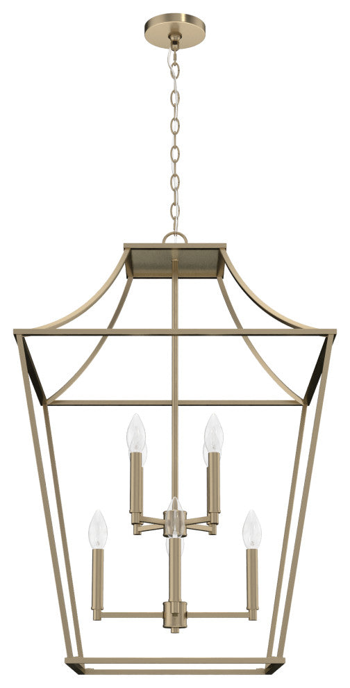 Hunter 23" Laurel Ridge Alturas Gold 8 Light Pendant Ceiling
