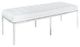 Loft Three-Seater Bench, Cream White