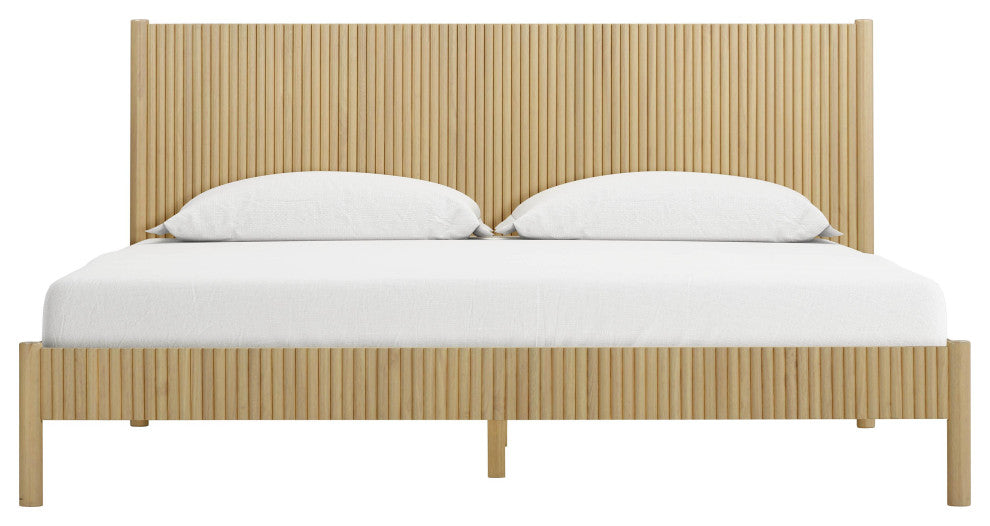 Tyla Natural Wood King Bed