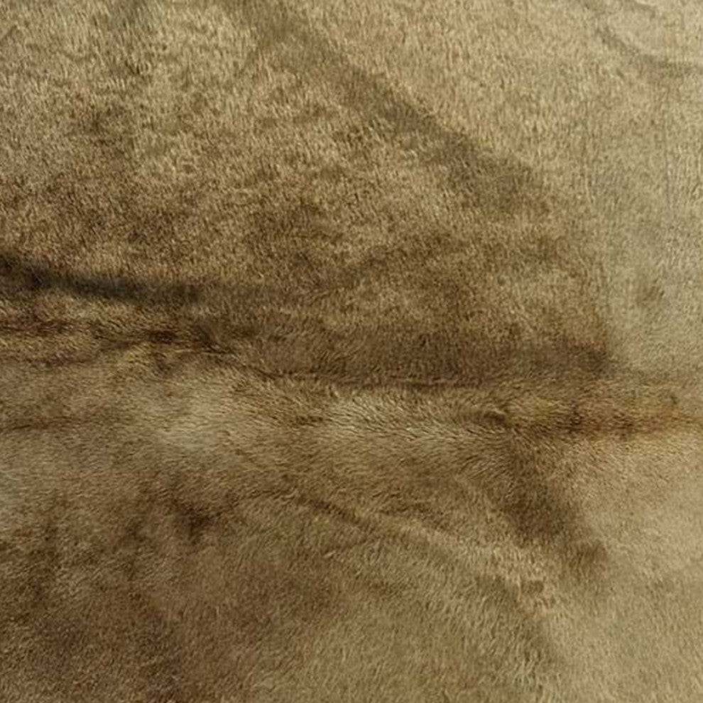 HomeRoots 72" x 84" Gold Cowhide Rug