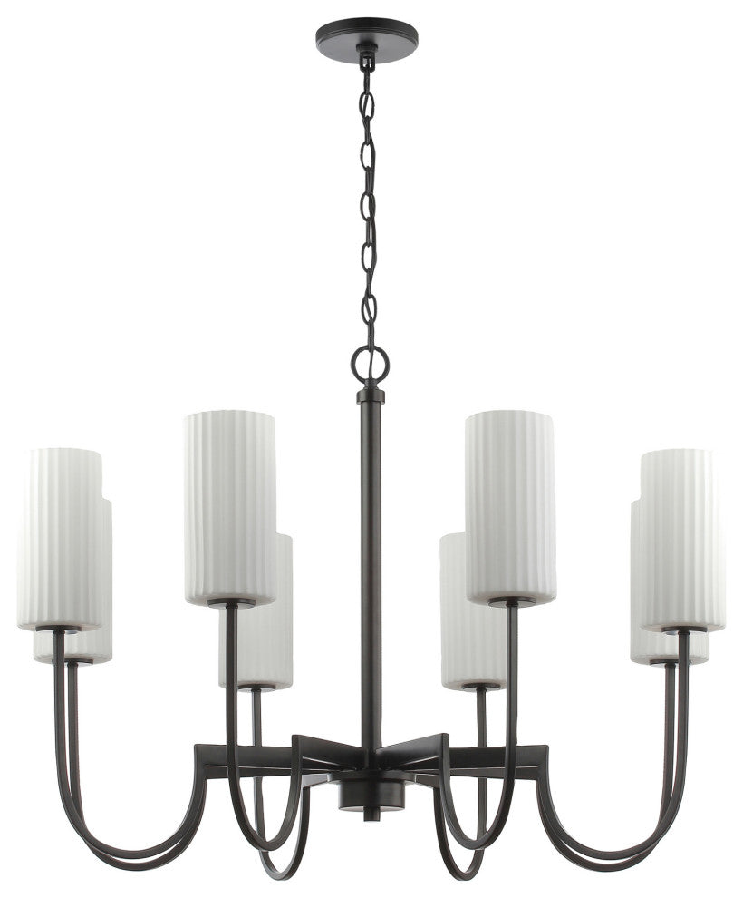 Maxim 32008SW Town and Country 8 Light 34"W Chandelier - Black