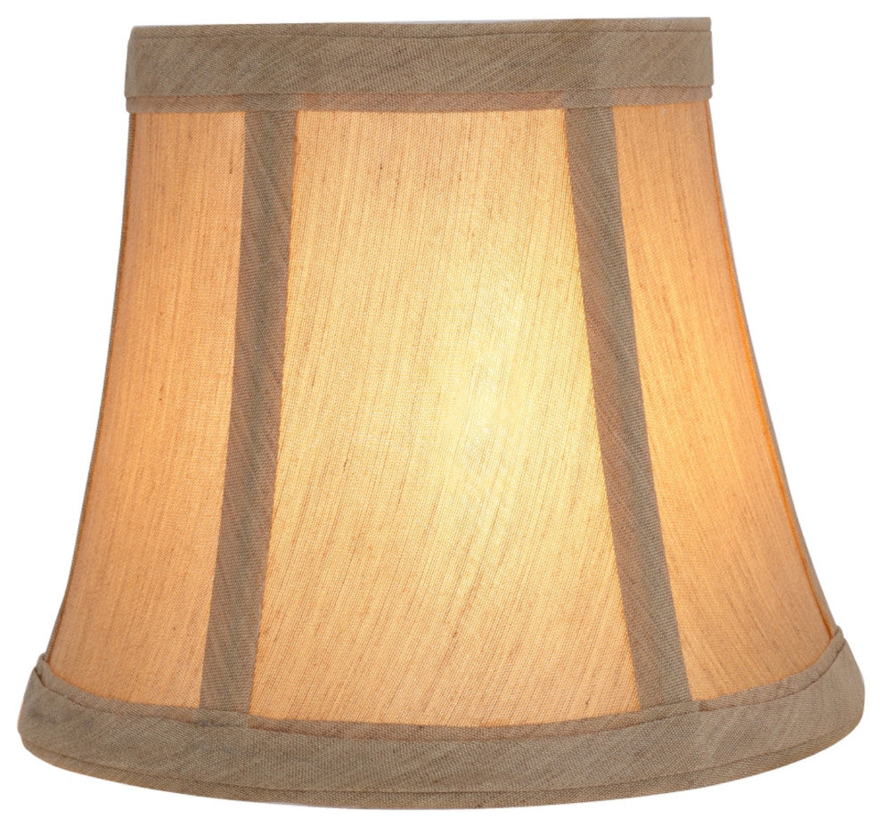 30391-6 Small Bell  Chandelier Clip On Lamp Shade Beige 4"x6"x5"
