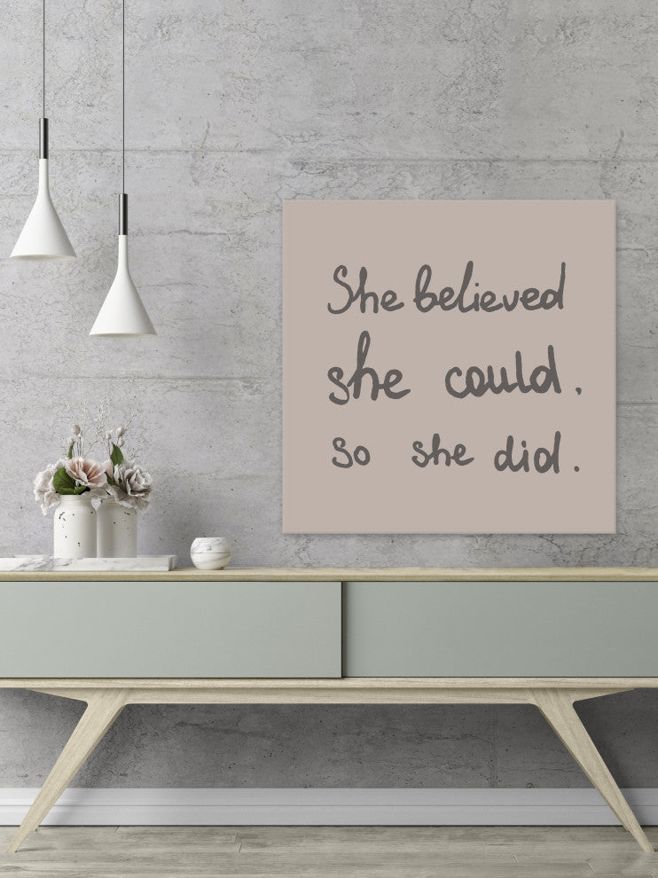 "She Did It" Painting Print on Wrapped Canvas, 32x32