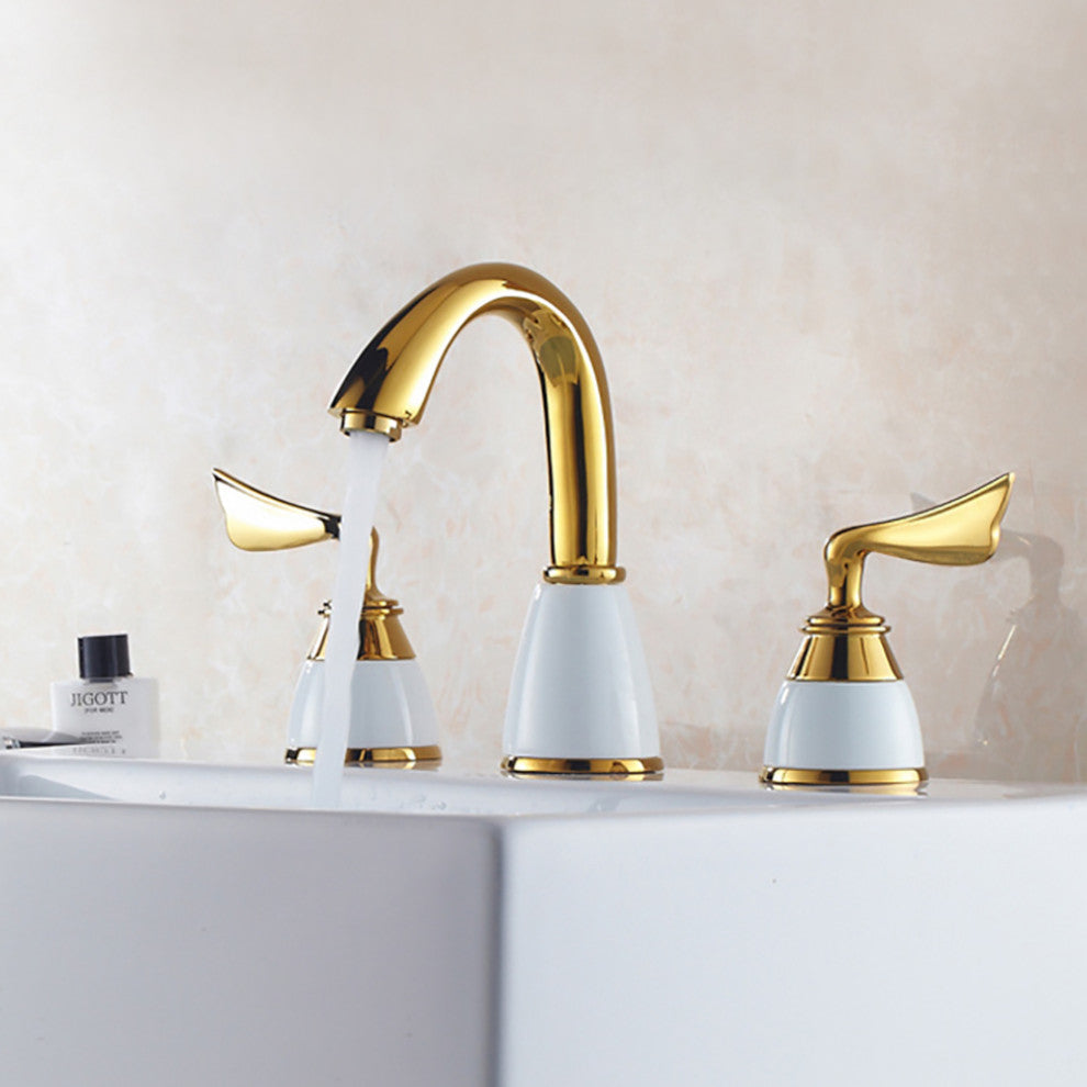Fontana Dual Handle Bath Faucet - Chrome and Gold Finish
