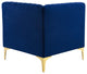 Tufted Sectional Sofa Set, Velvet, Blue Navy, Modern, Living Lounge Hospitality