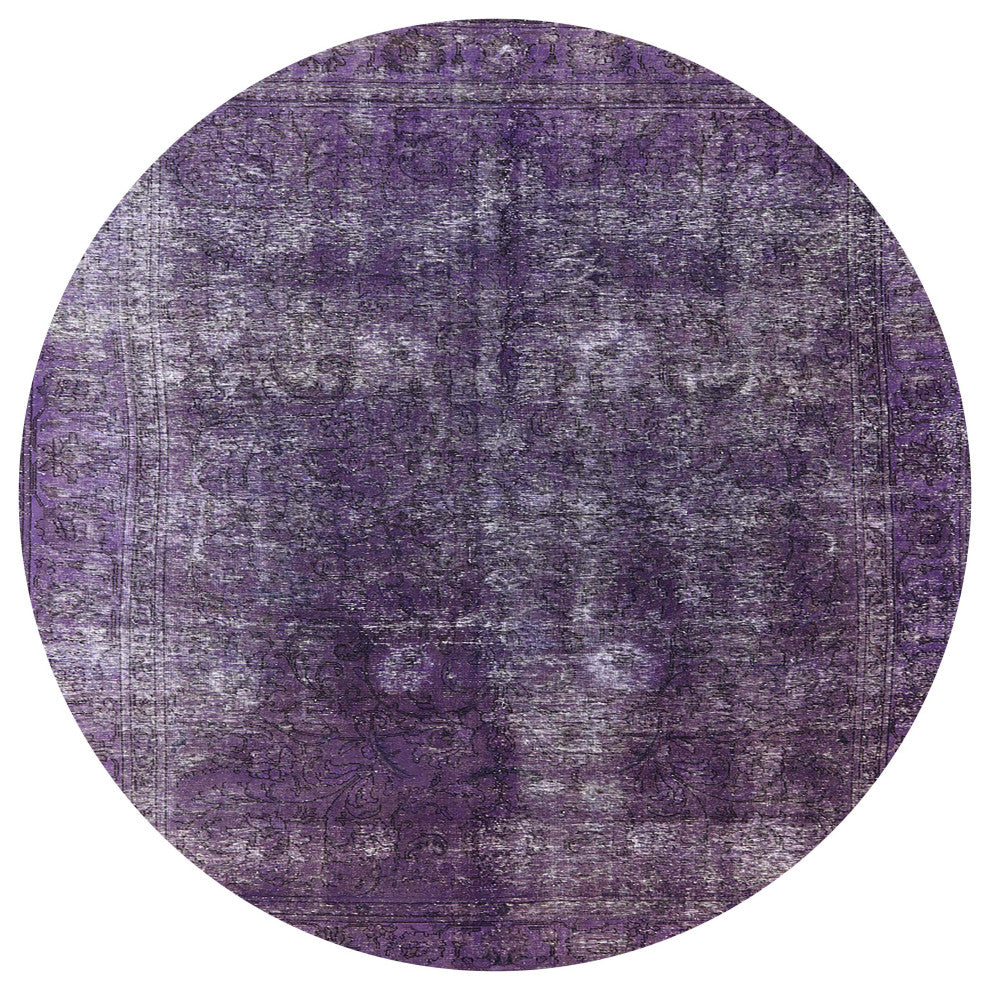 Ahgly Company Indoor Round Mid-Century Modern Area Rugs, 7' Round
