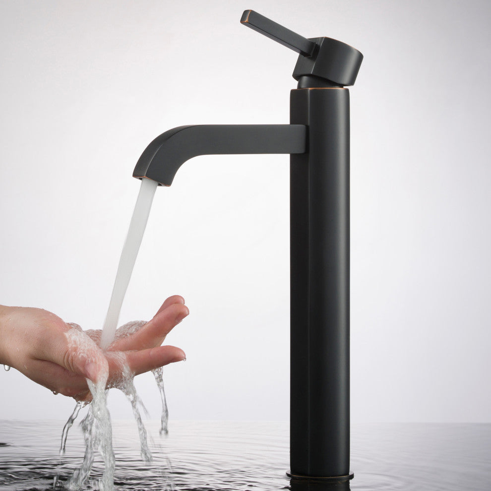 Ramus Single Handle 1-Hole Vessel Bathroom Faucet, Oil Rubbed Bronze