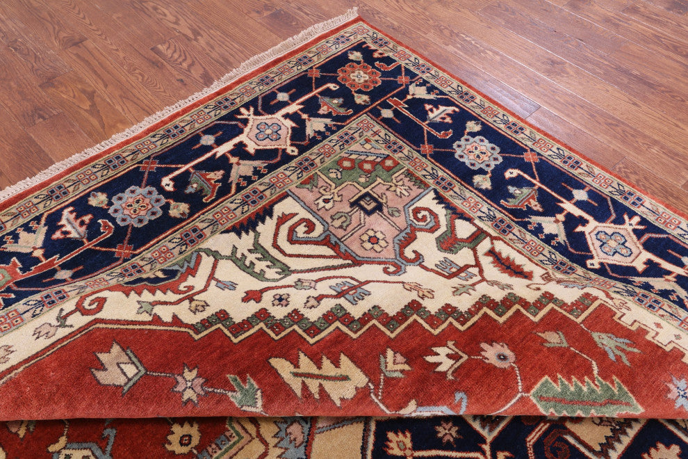 Heriz Serapi Handmade Wool Rug 10' 0" X 13' 10" - Q15997